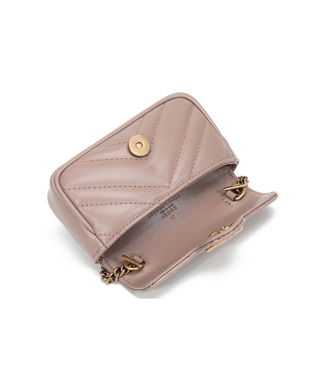 GUCCI Бежевая кожаная сумка через плечо, фото 5