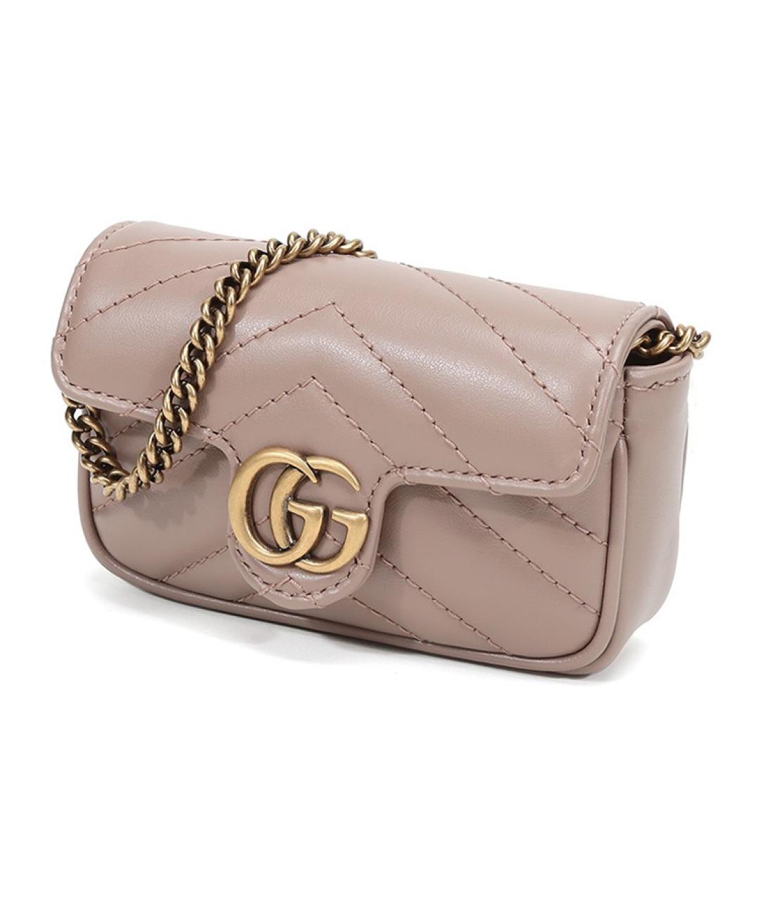 GUCCI Бежевая кожаная сумка через плечо, фото 2