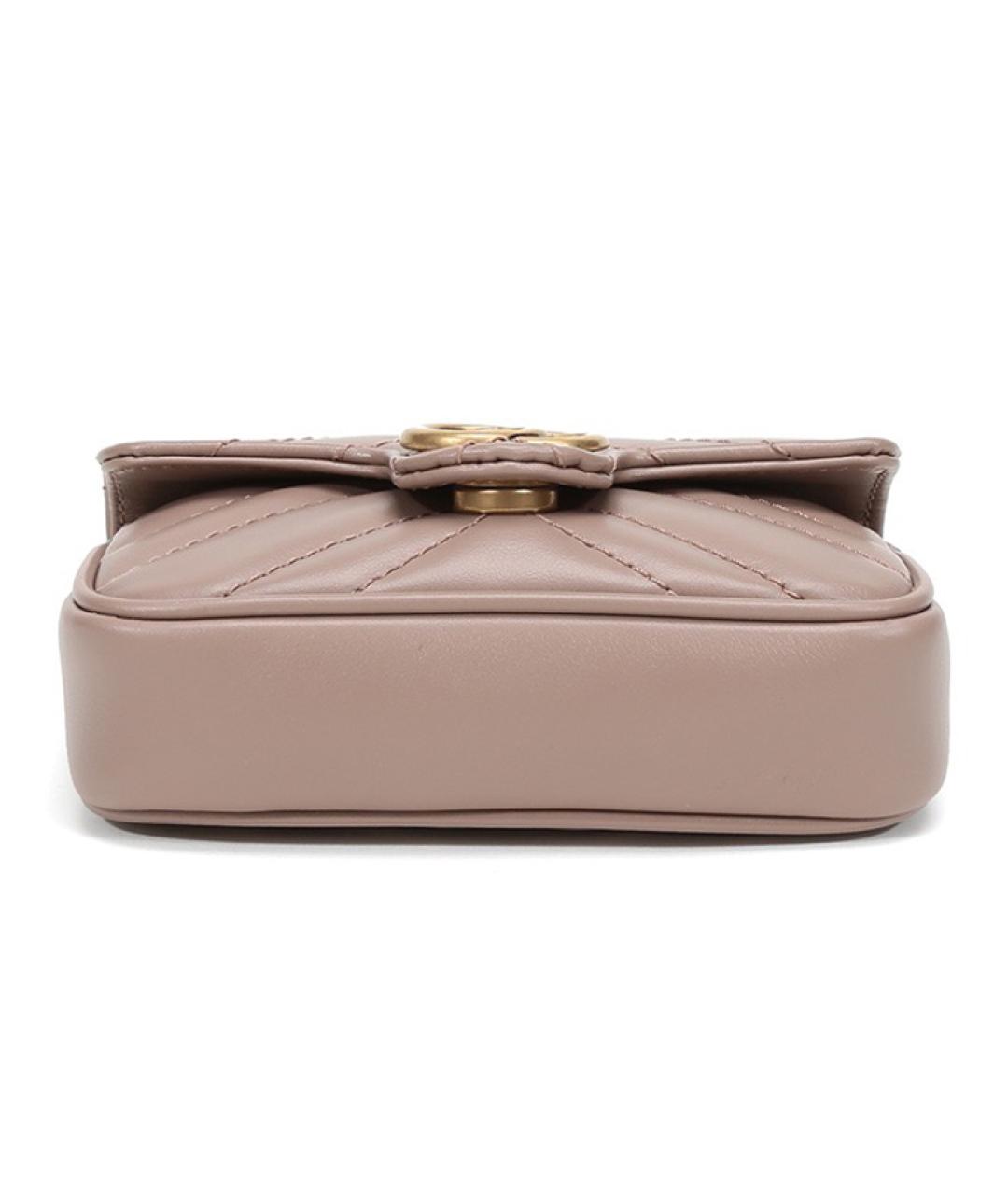 GUCCI Бежевая кожаная сумка через плечо, фото 4