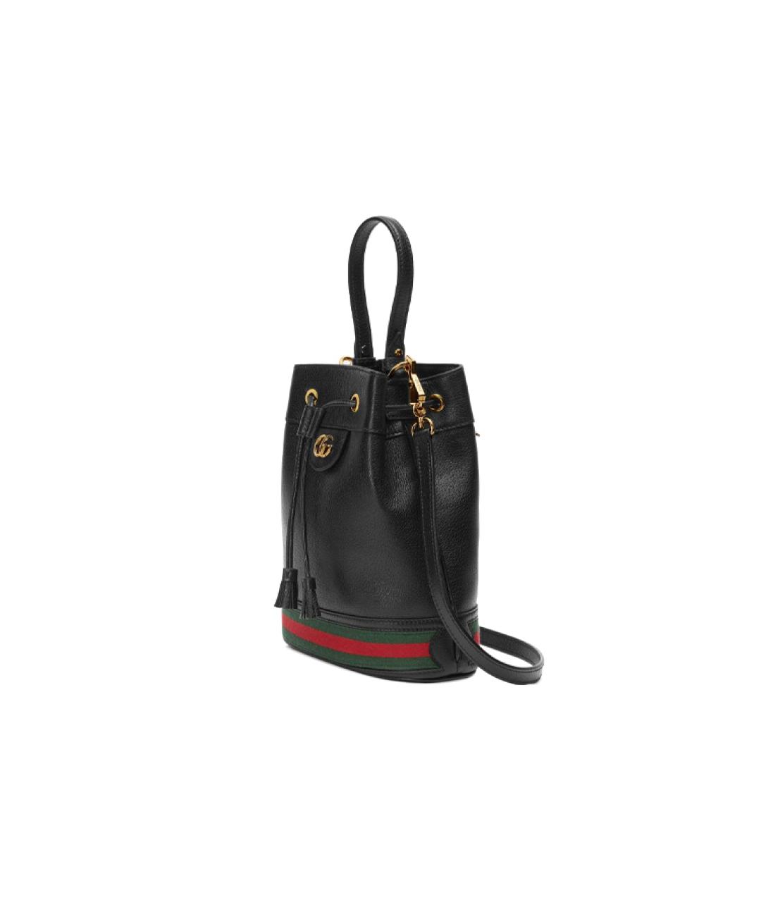 GUCCI Черная кожаная сумка через плечо, фото 2