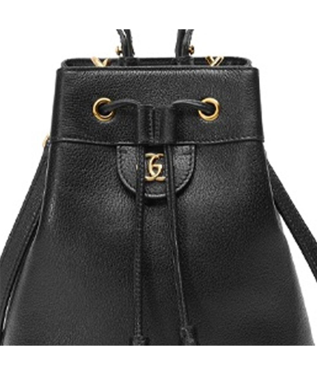 GUCCI Черная кожаная сумка через плечо, фото 8