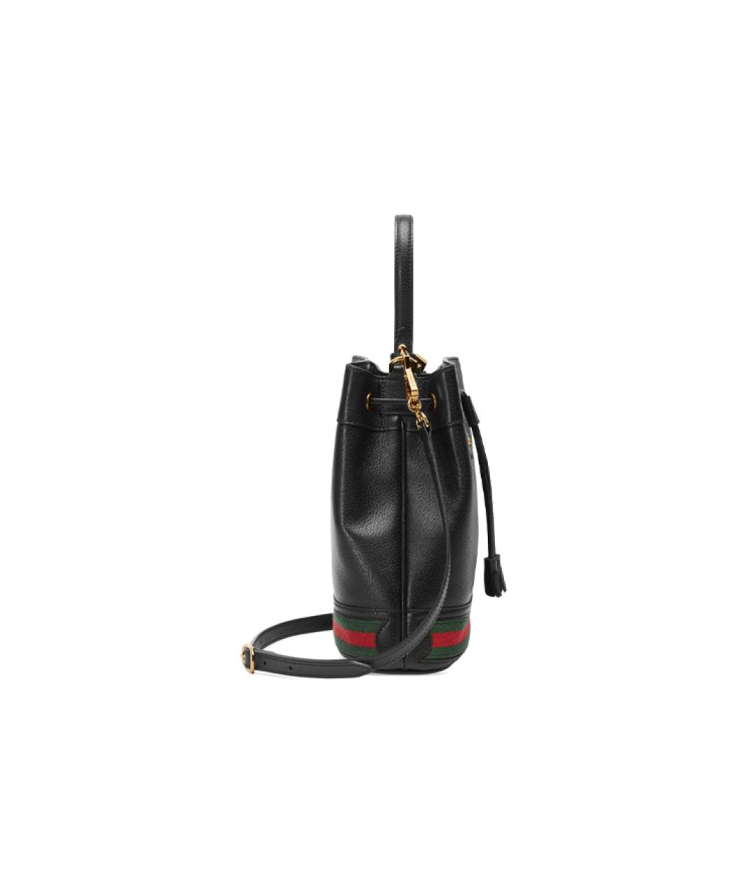 GUCCI Черная кожаная сумка через плечо, фото 3