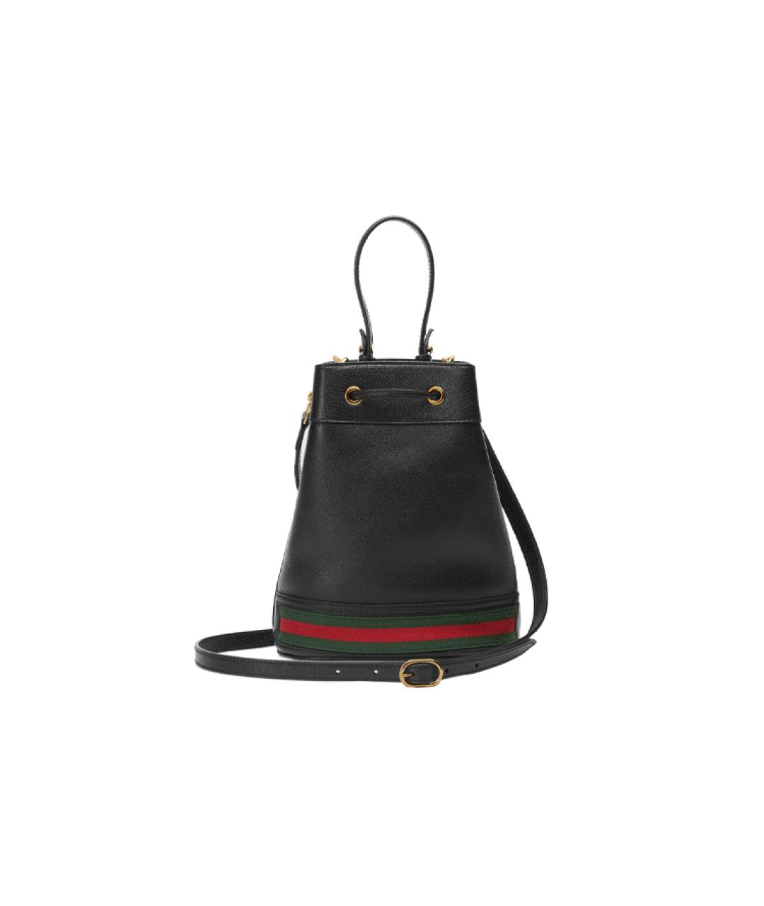 GUCCI Черная кожаная сумка через плечо, фото 4
