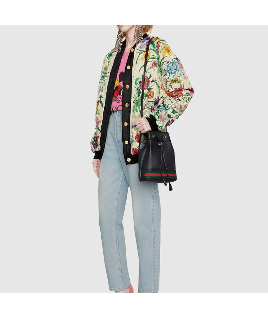 GUCCI Черная кожаная сумка через плечо, фото 9