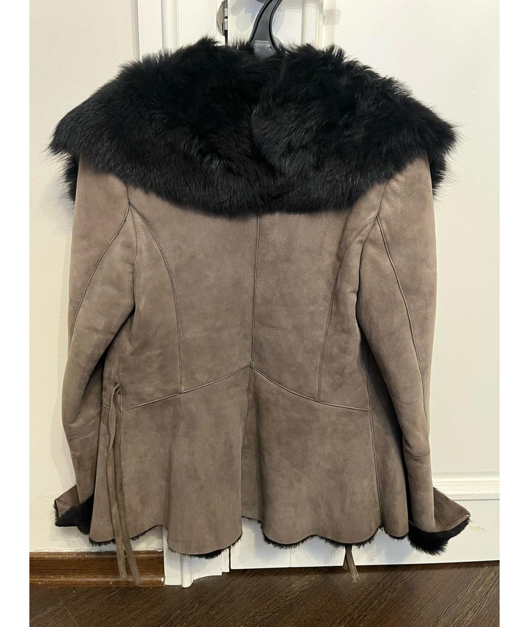 ERMANNO SCERVINO Коричневая меховая дубленка, фото 8