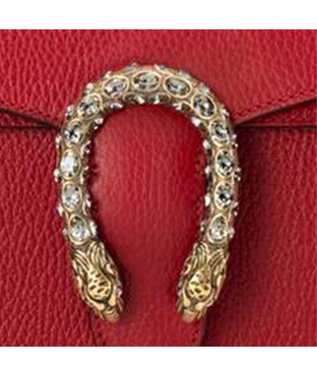 GUCCI Красная кожаная сумка через плечо, фото 8