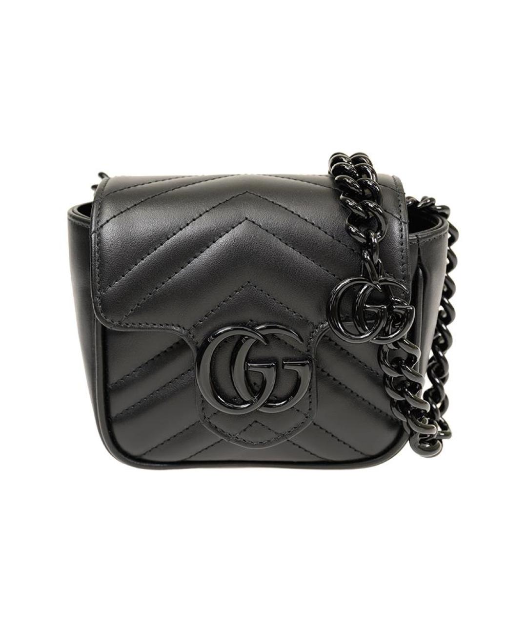 GUCCI Черная кожаная сумка через плечо, фото 1