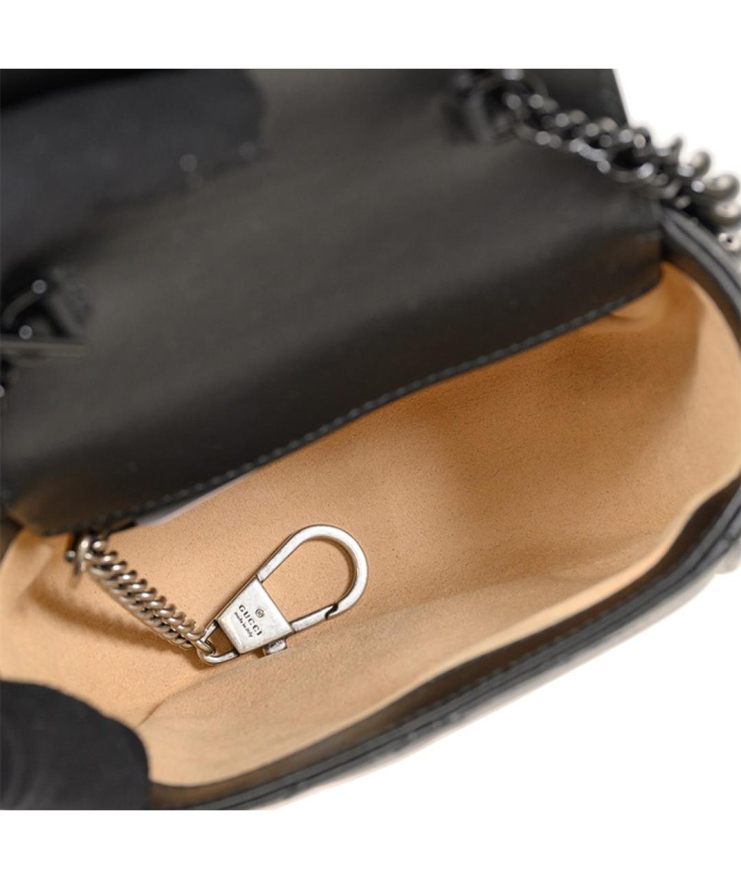 GUCCI Черная кожаная сумка через плечо, фото 5