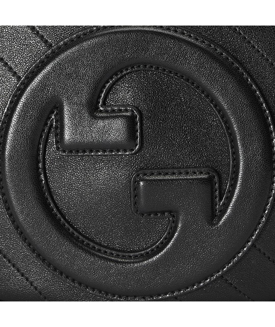 GUCCI Черная кожаная сумка через плечо, фото 4