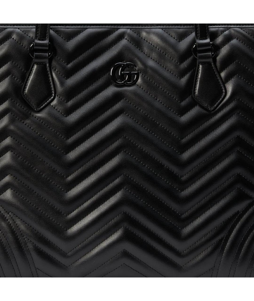 GUCCI Черная кожаная сумка через плечо, фото 9