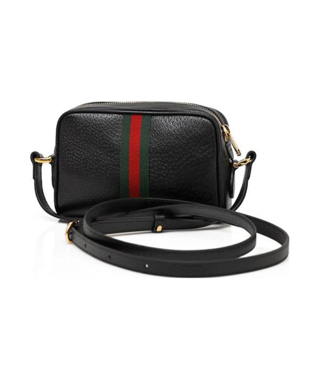 GUCCI Черная кожаная сумка через плечо, фото 5