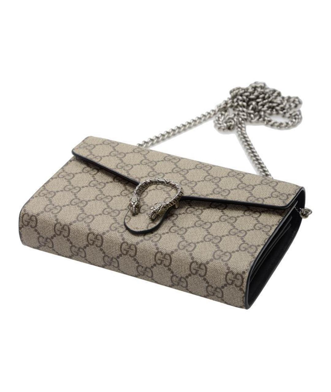 GUCCI Бежевая хлопковая сумка через плечо, фото 3