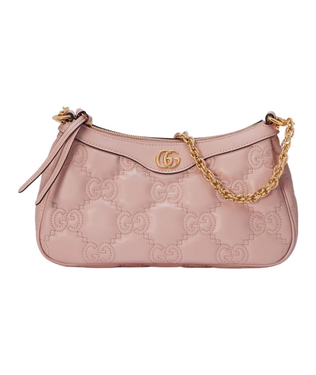 GUCCI Розовая кожаная сумка через плечо, фото 1