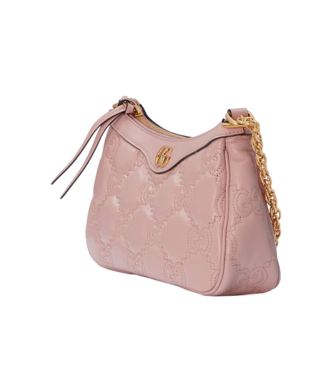 GUCCI Розовая кожаная сумка через плечо, фото 4