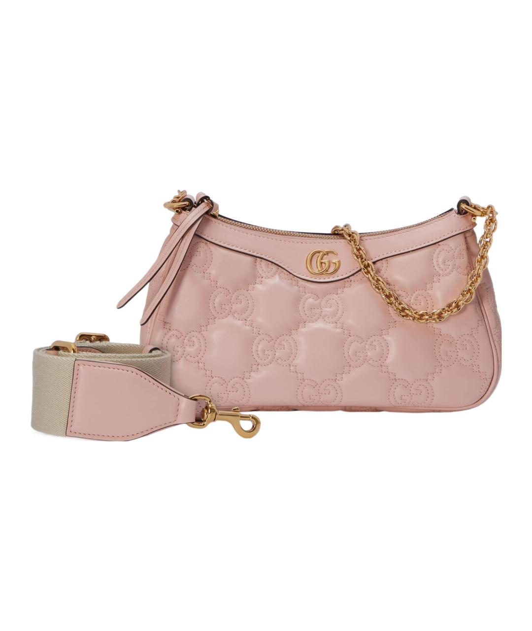 GUCCI Розовая кожаная сумка через плечо, фото 3