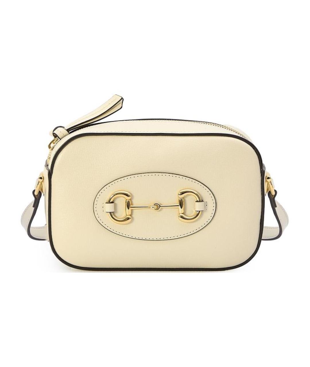 GUCCI Бежевая кожаная сумка через плечо, фото 1