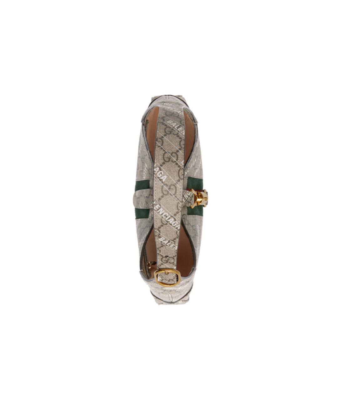 GUCCI Бежевая кожаная сумка через плечо, фото 4