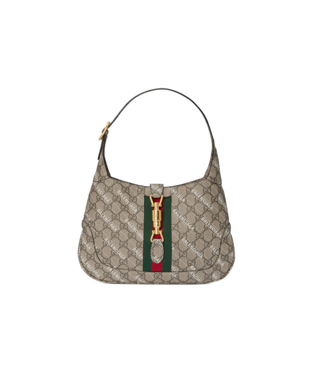 GUCCI Бежевая кожаная сумка через плечо, фото 1