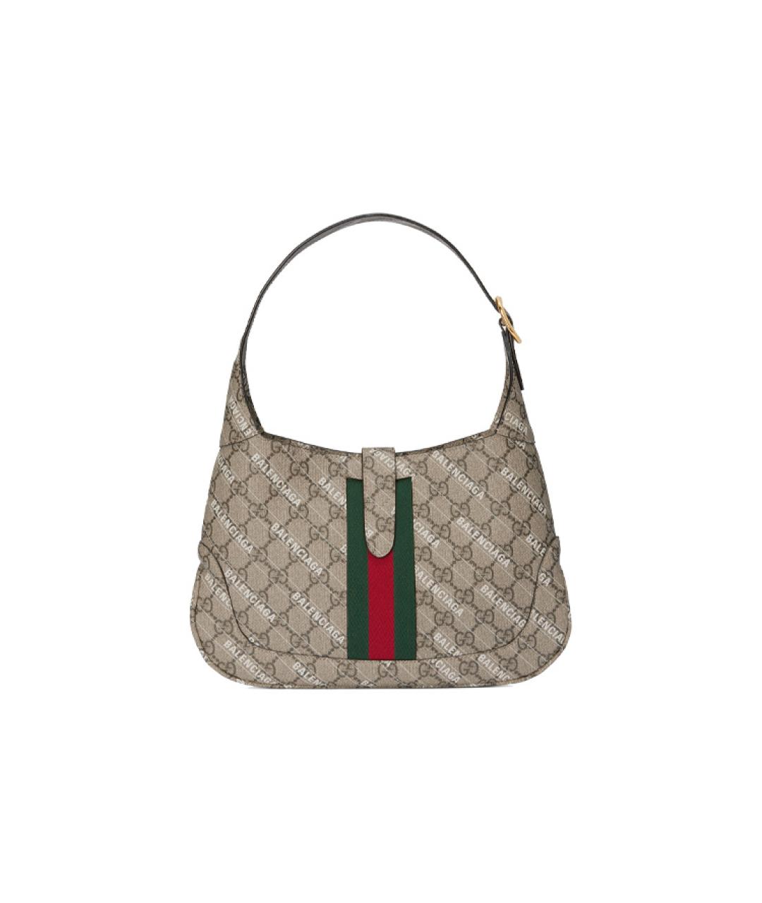 GUCCI Бежевая кожаная сумка через плечо, фото 6