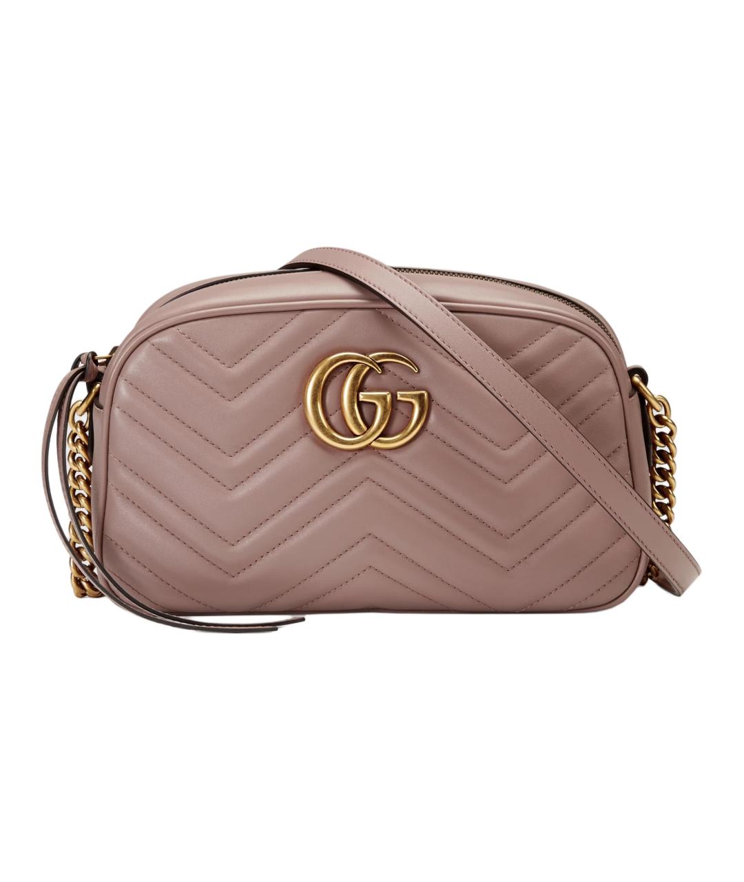 GUCCI Бежевая кожаная сумка через плечо, фото 1