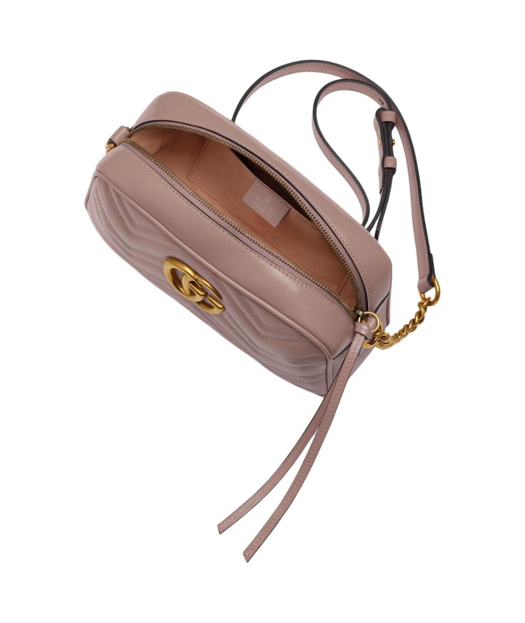 GUCCI Бежевая кожаная сумка через плечо, фото 3