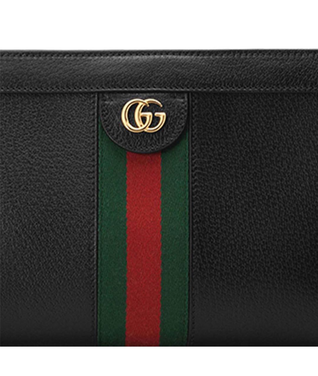 GUCCI Черная кожаная сумка через плечо, фото 5