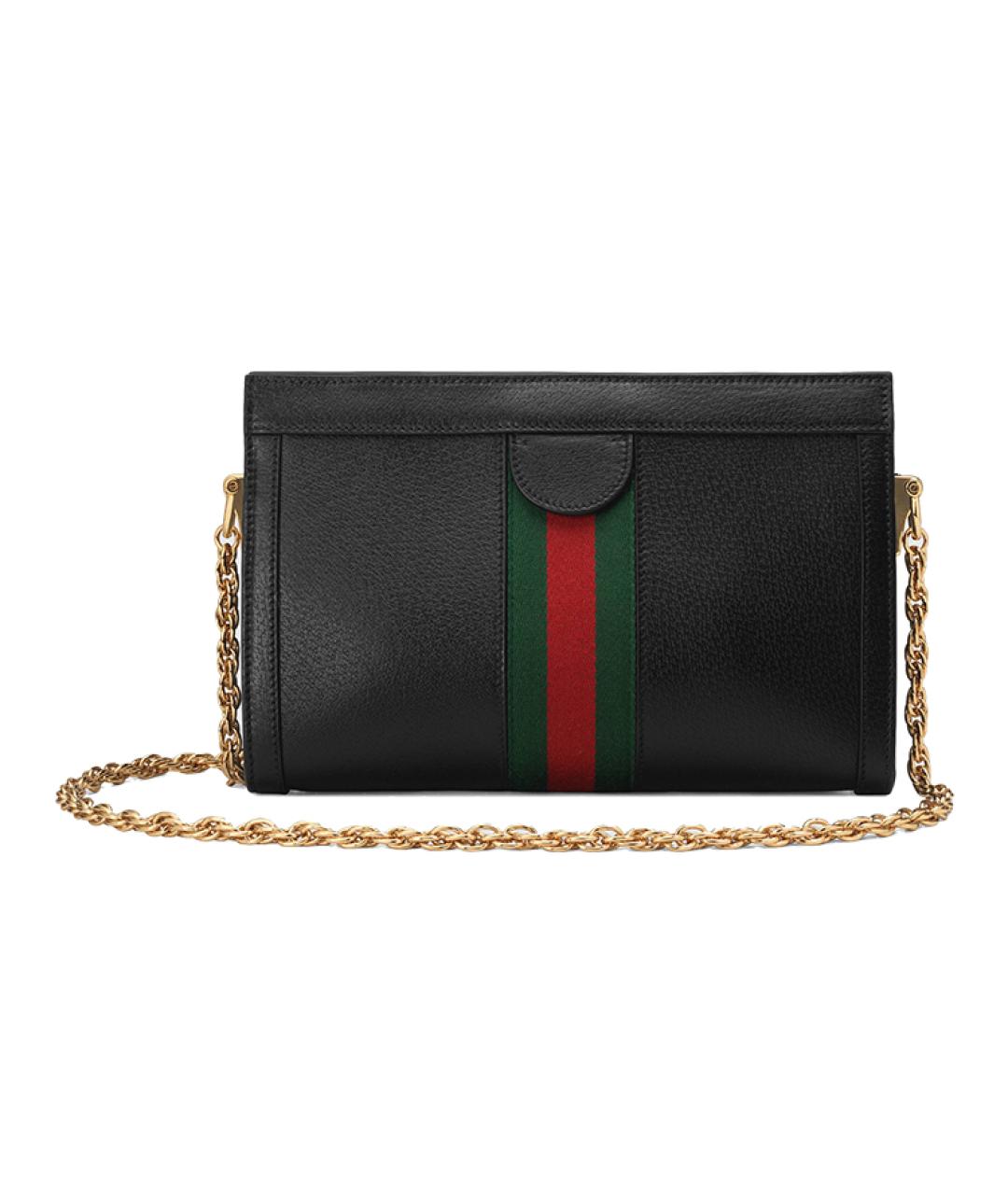 GUCCI Черная кожаная сумка через плечо, фото 4