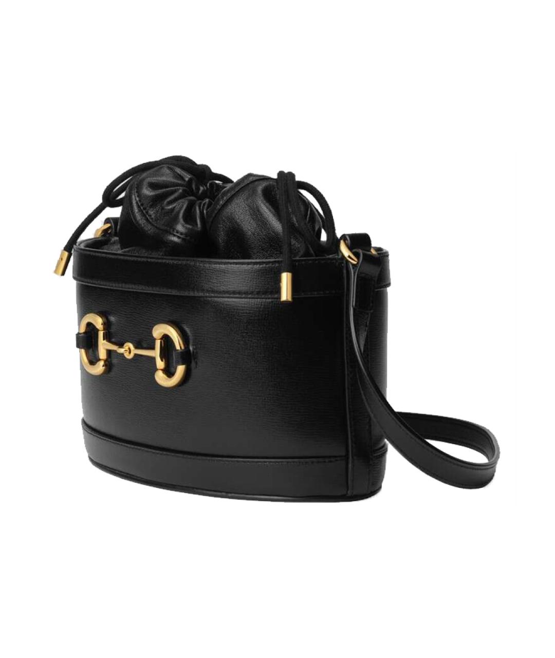 GUCCI Черная кожаная сумка через плечо, фото 2