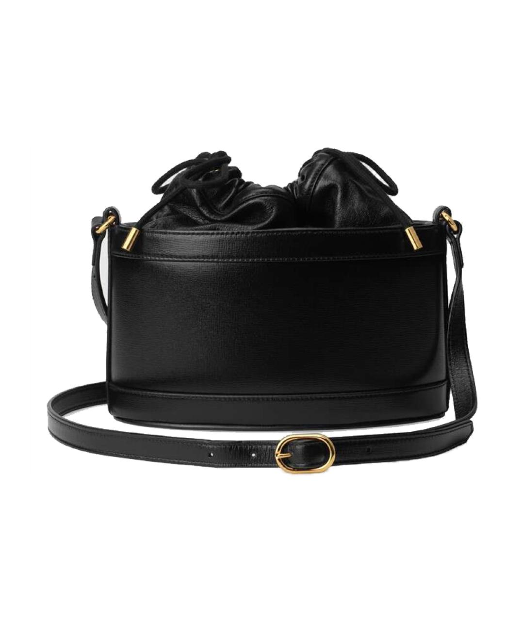 GUCCI Черная кожаная сумка через плечо, фото 4
