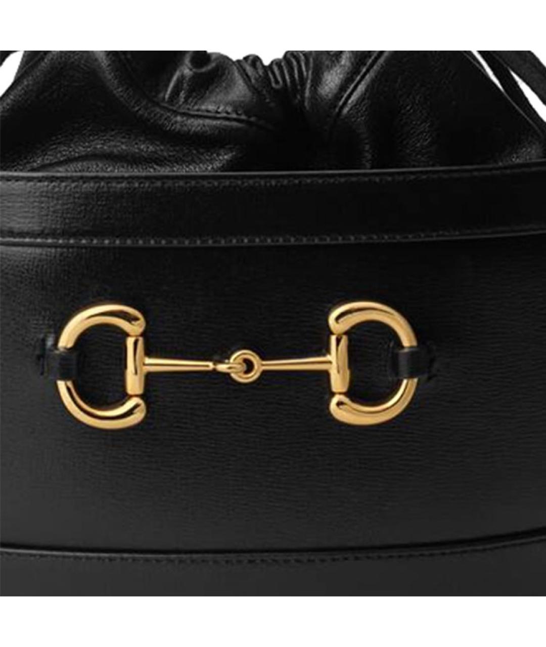 GUCCI Черная кожаная сумка через плечо, фото 8