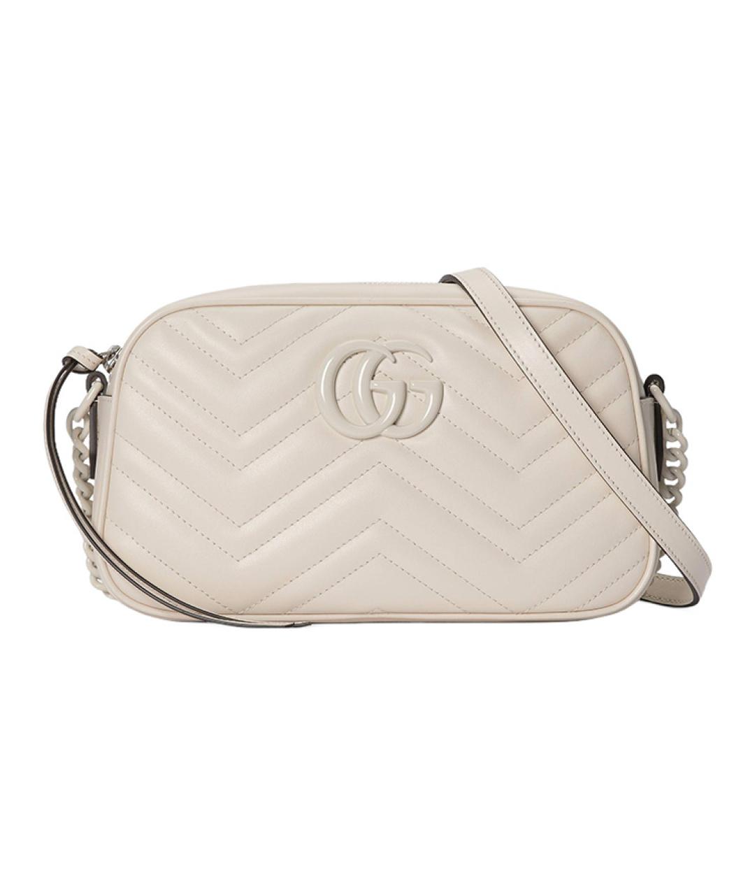 GUCCI Бежевая кожаная сумка через плечо, фото 7