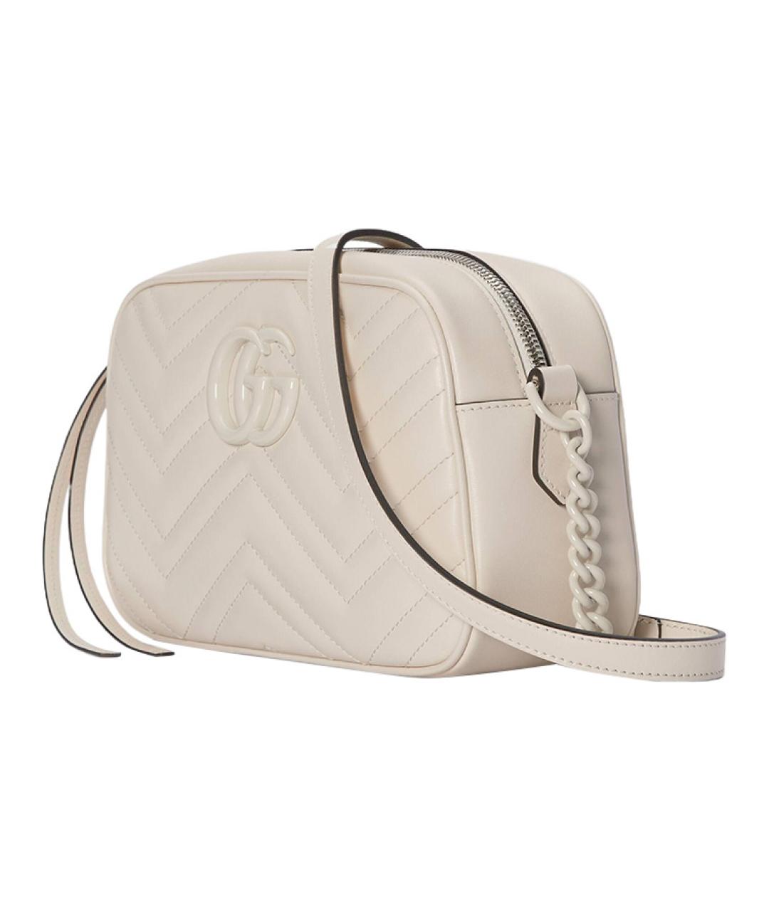 GUCCI Бежевая кожаная сумка через плечо, фото 5