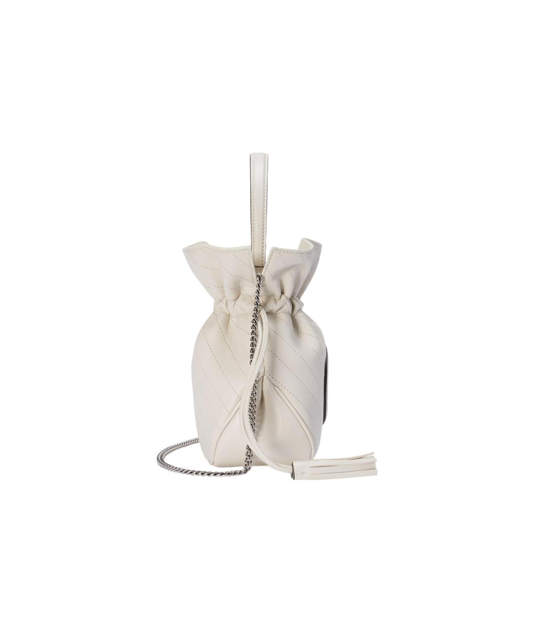 GUCCI Белая кожаная сумка через плечо, фото 7