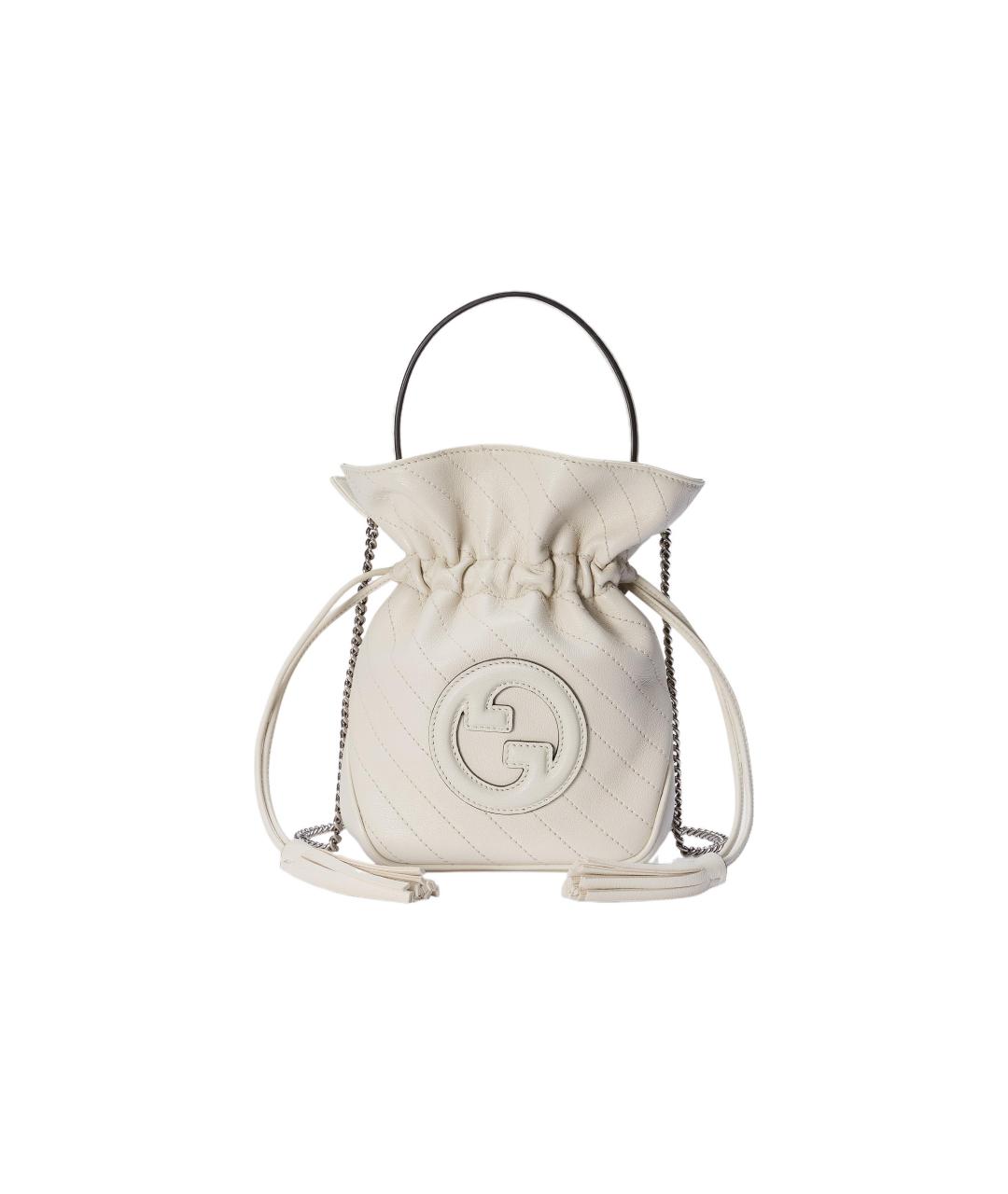 GUCCI Белая кожаная сумка через плечо, фото 1