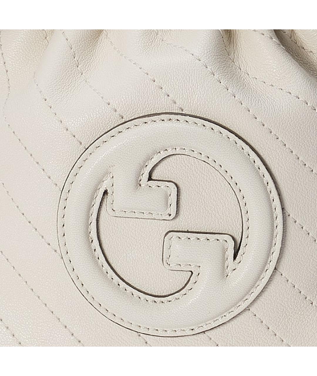 GUCCI Белая кожаная сумка через плечо, фото 2
