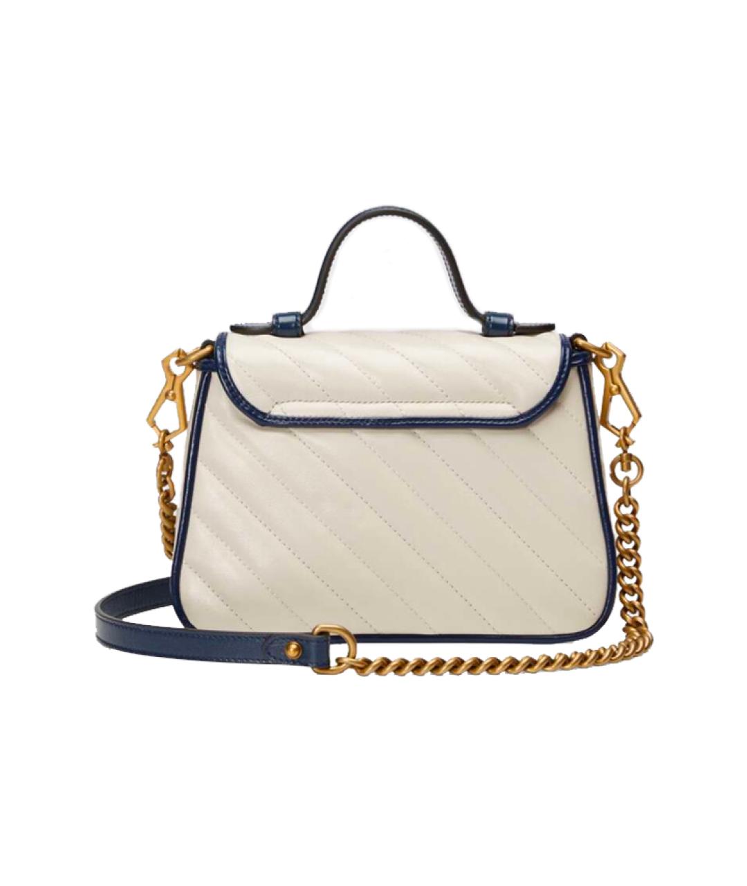 GUCCI Белая кожаная сумка через плечо, фото 4