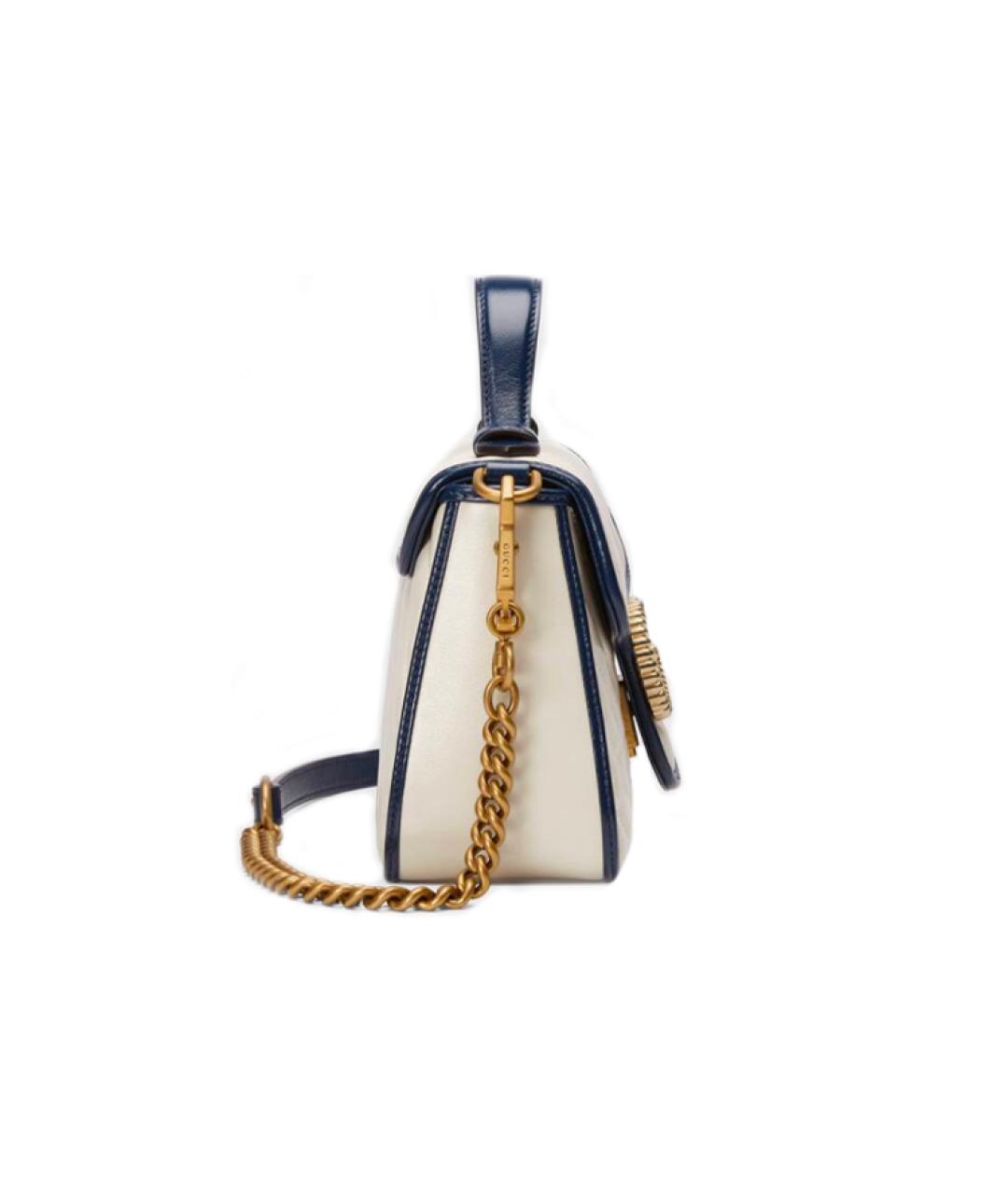 GUCCI Белая кожаная сумка через плечо, фото 2