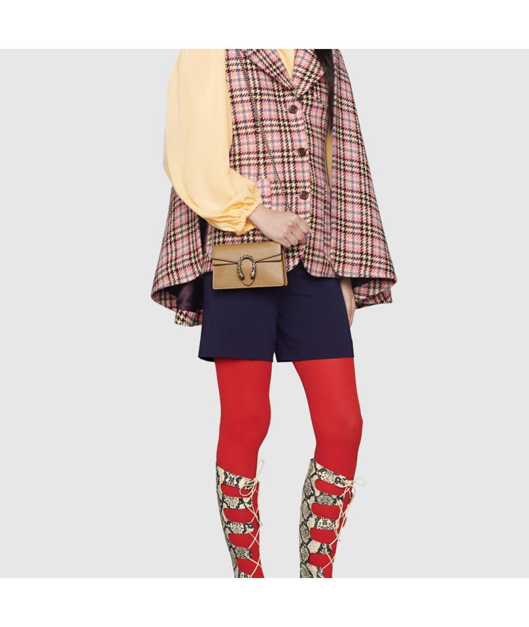 GUCCI Бежевая кожаная сумка через плечо, фото 9