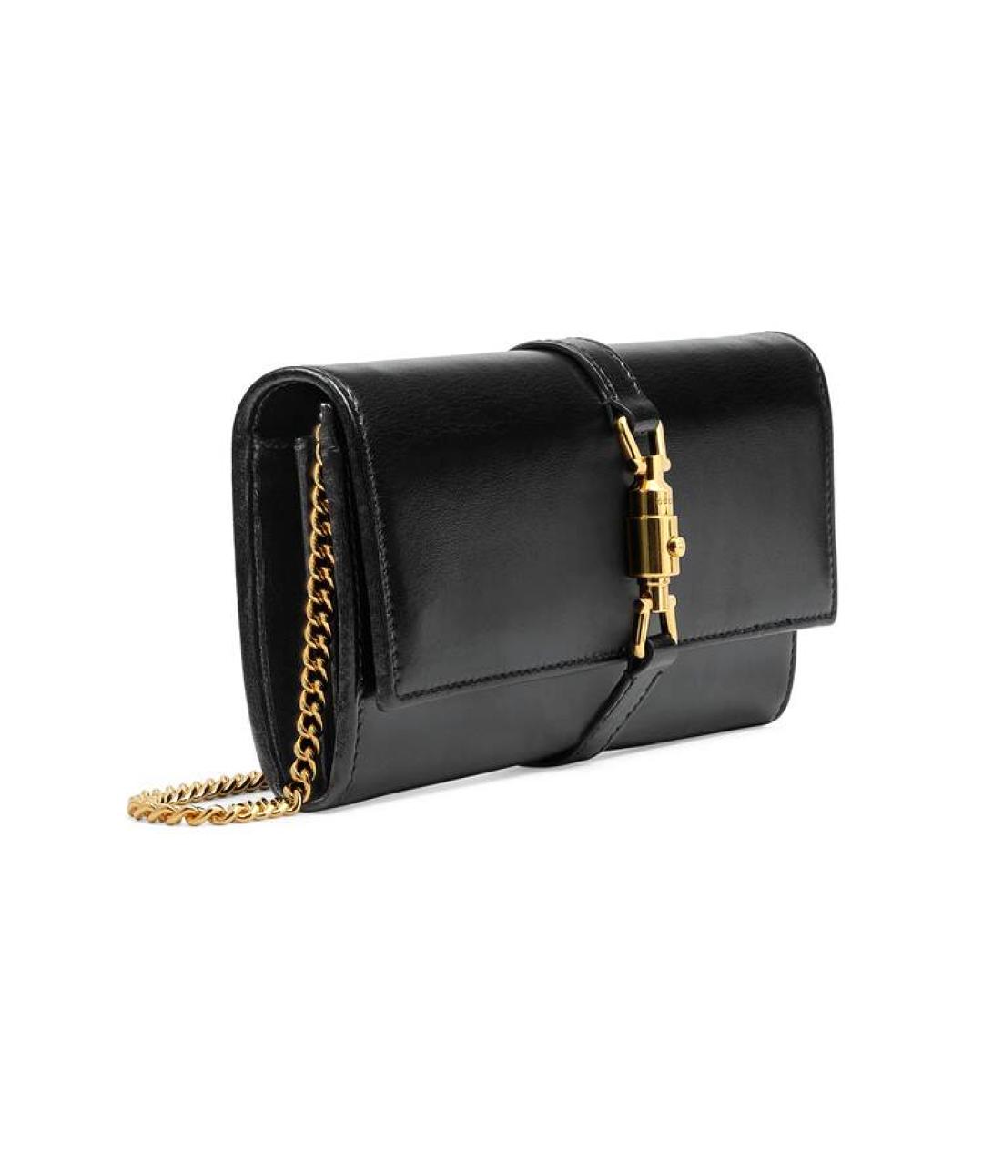 GUCCI Черная кожаная сумка через плечо, фото 2