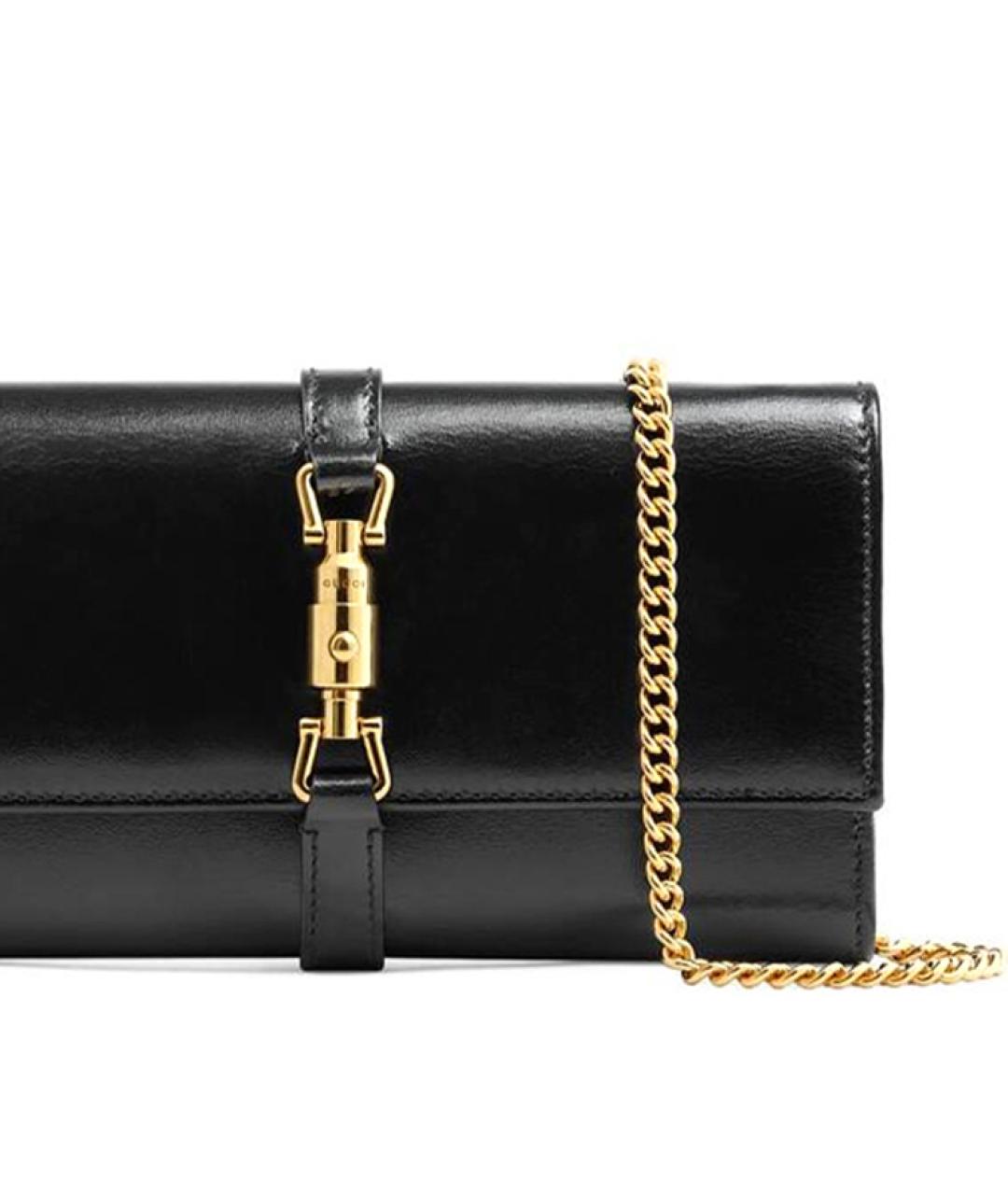 GUCCI Черная кожаная сумка через плечо, фото 5