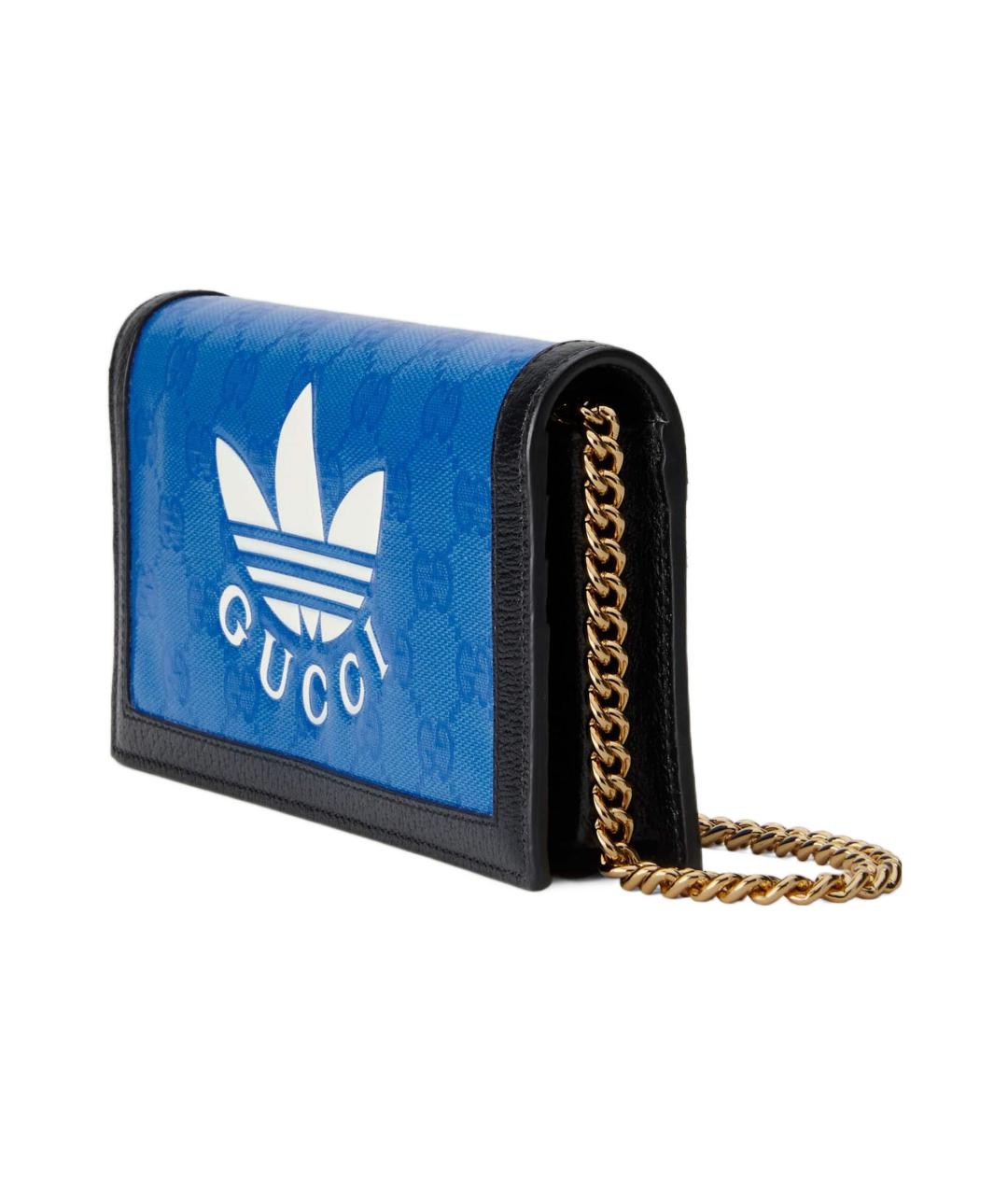 GUCCI Синяя кожаная сумка через плечо, фото 3