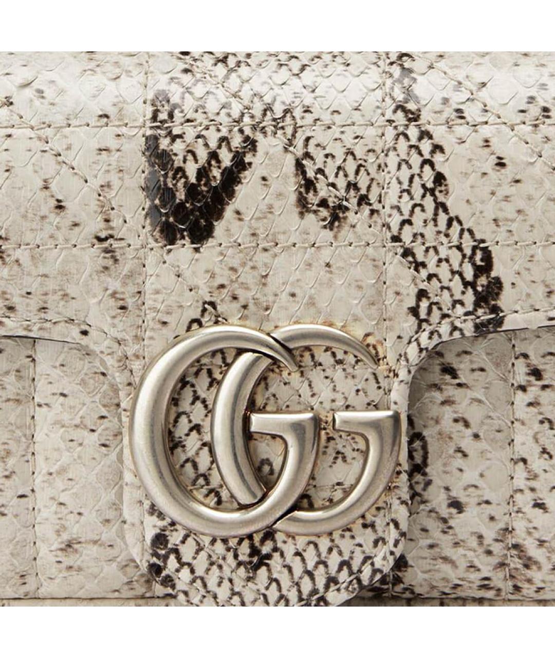 GUCCI Бежевая кожаная сумка через плечо, фото 8