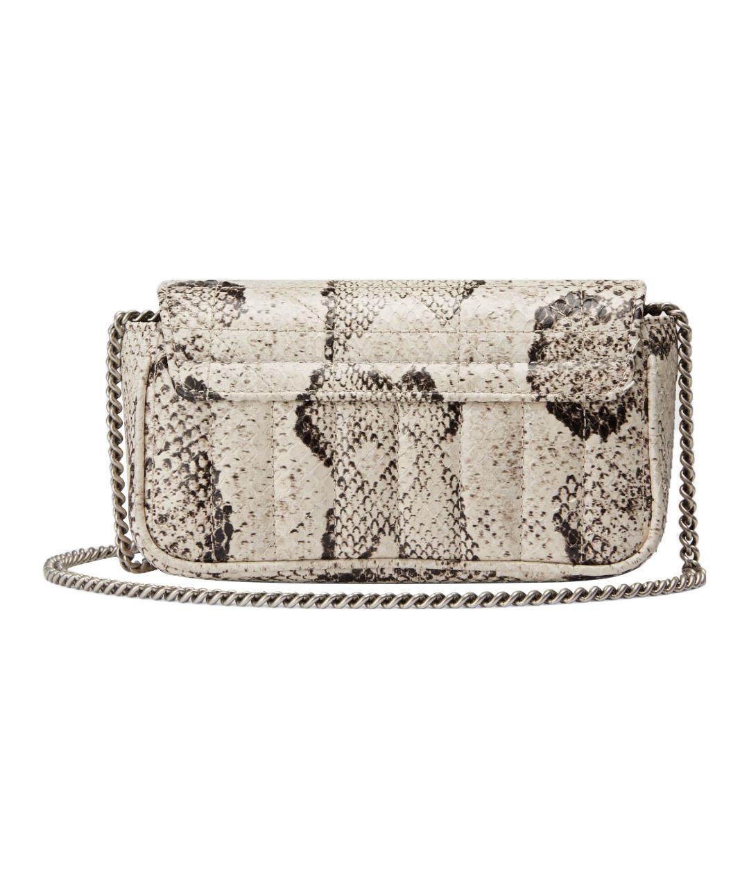 GUCCI Бежевая кожаная сумка через плечо, фото 2