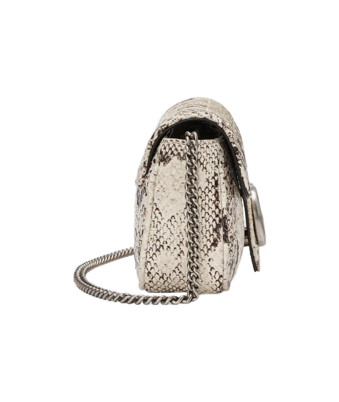 GUCCI Бежевая кожаная сумка через плечо, фото 4