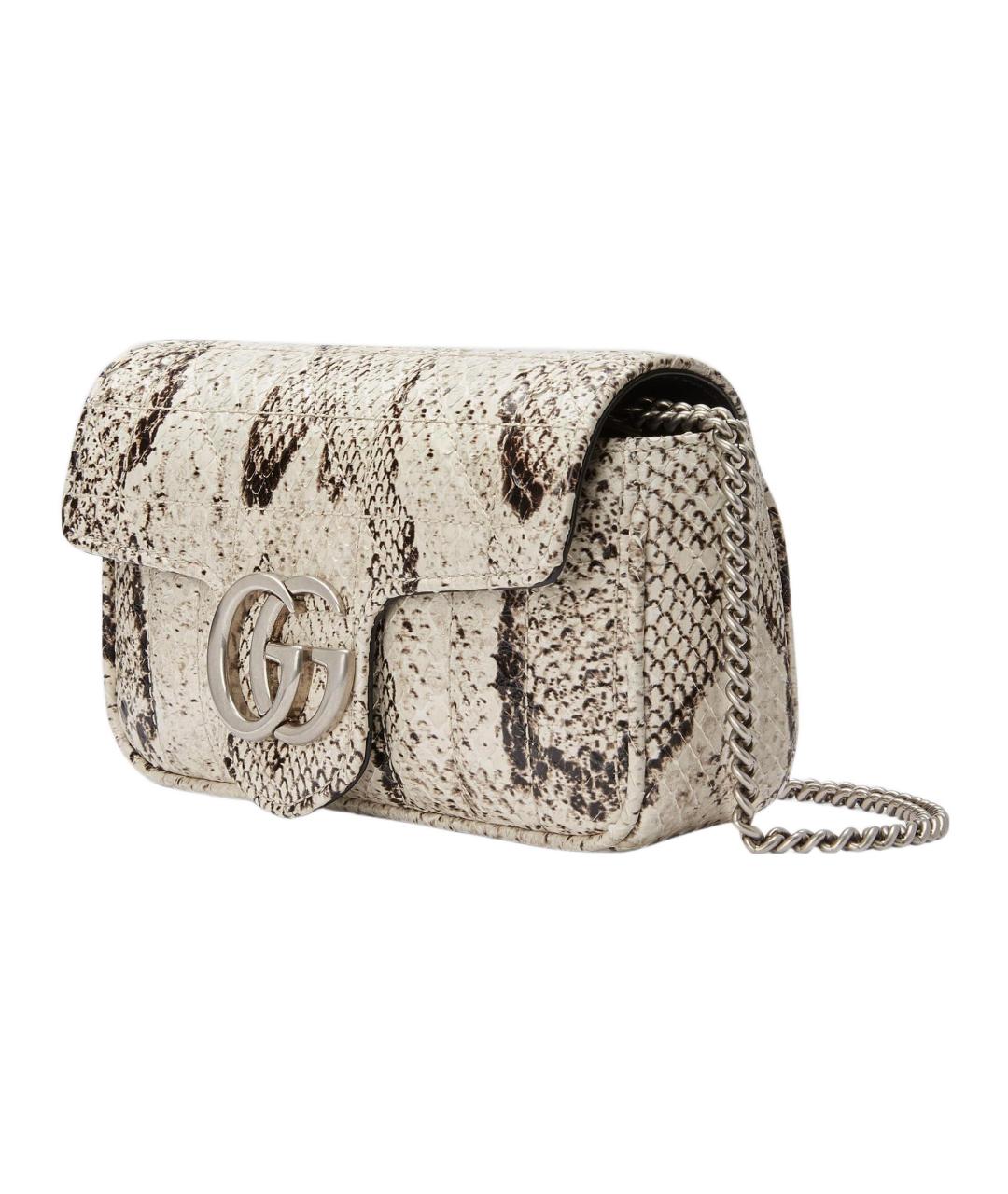 GUCCI Бежевая кожаная сумка через плечо, фото 3