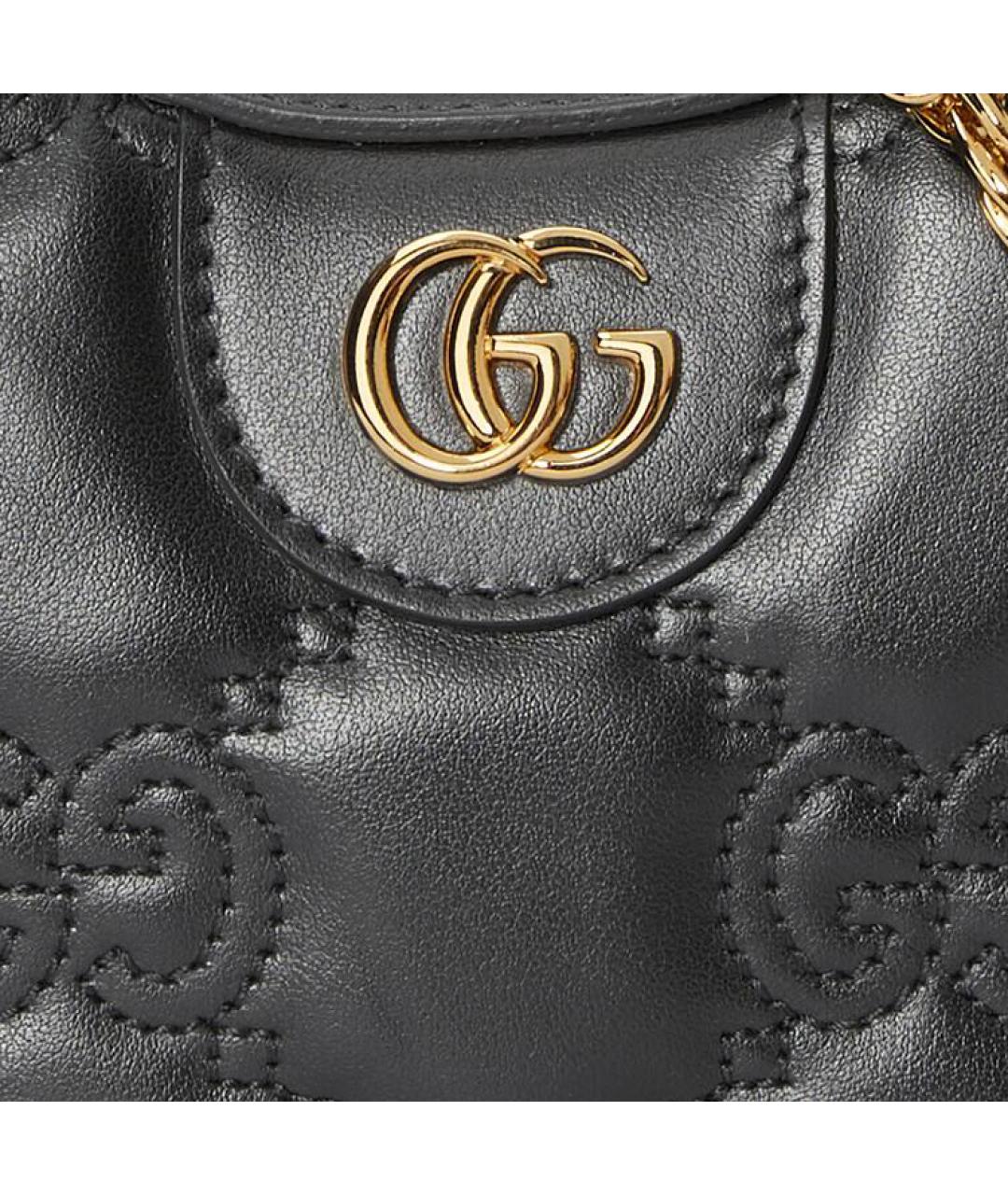 GUCCI Черная кожаная сумка через плечо, фото 3