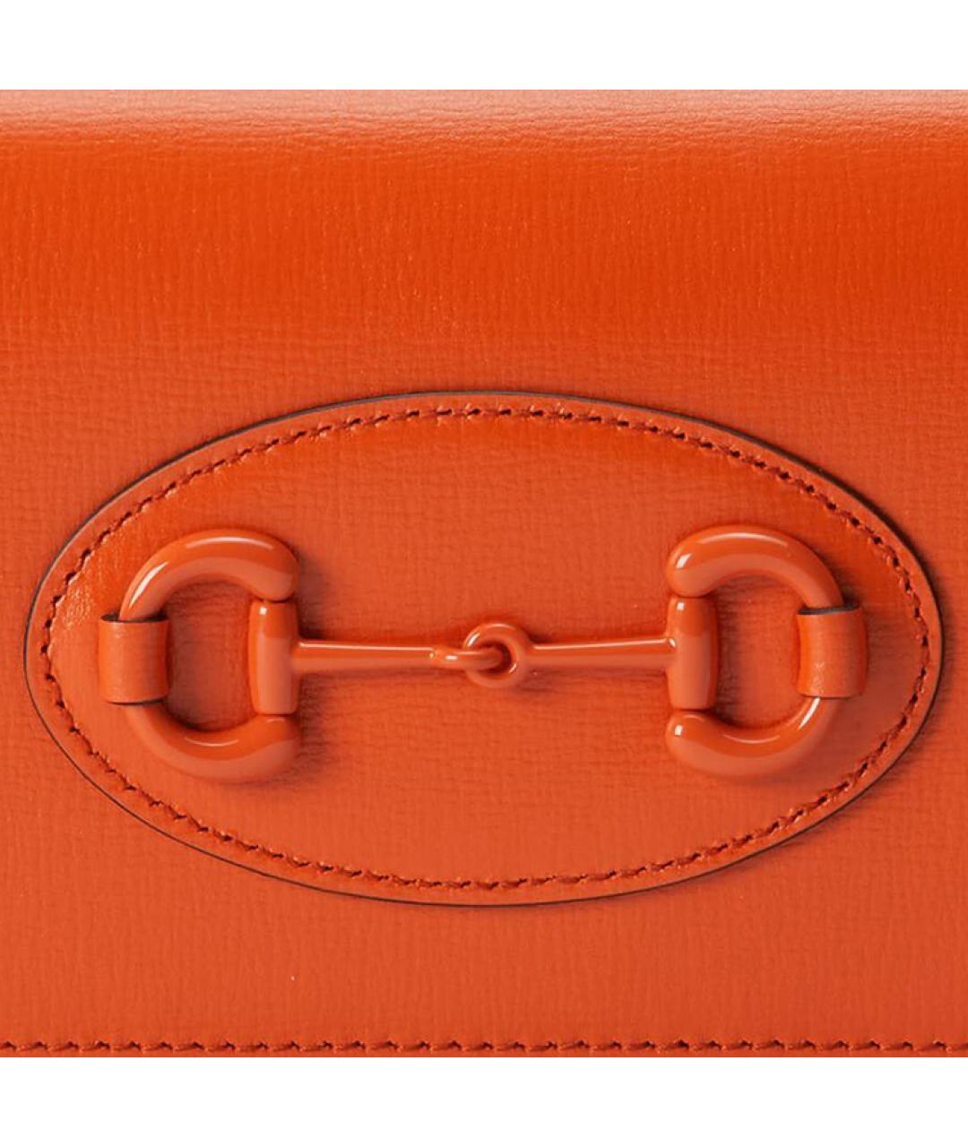 GUCCI Оранжевый кожаный кошелек, фото 8