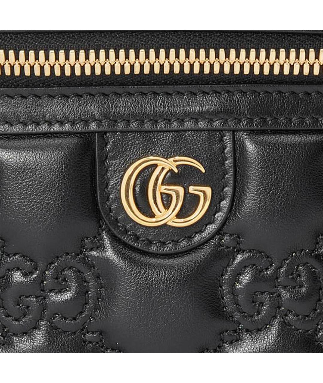 GUCCI Черная кожаная сумка через плечо, фото 8