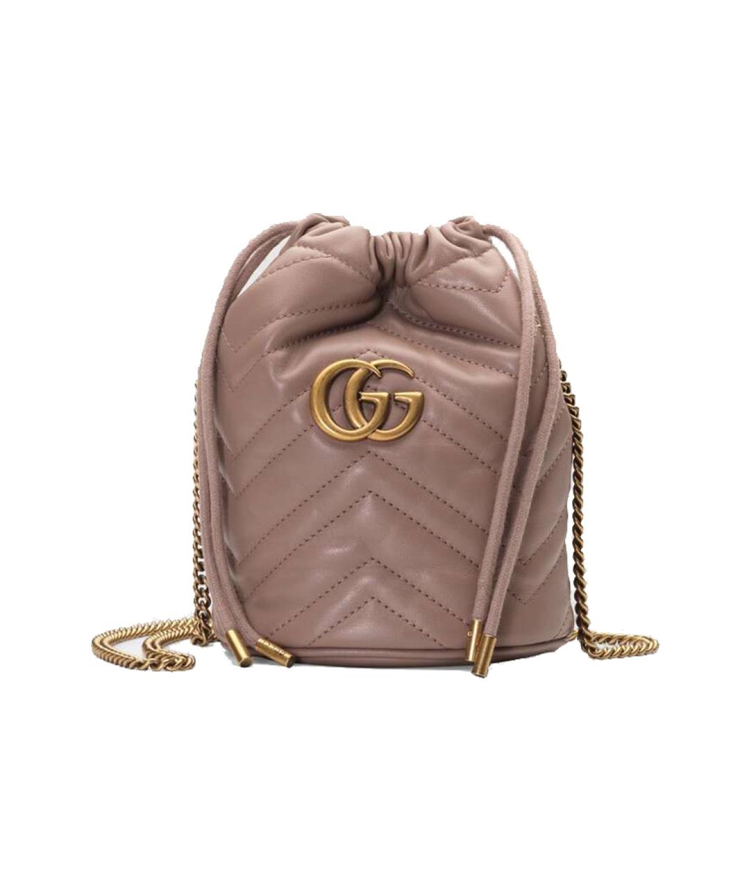 GUCCI Бежевая кожаная сумка через плечо, фото 1