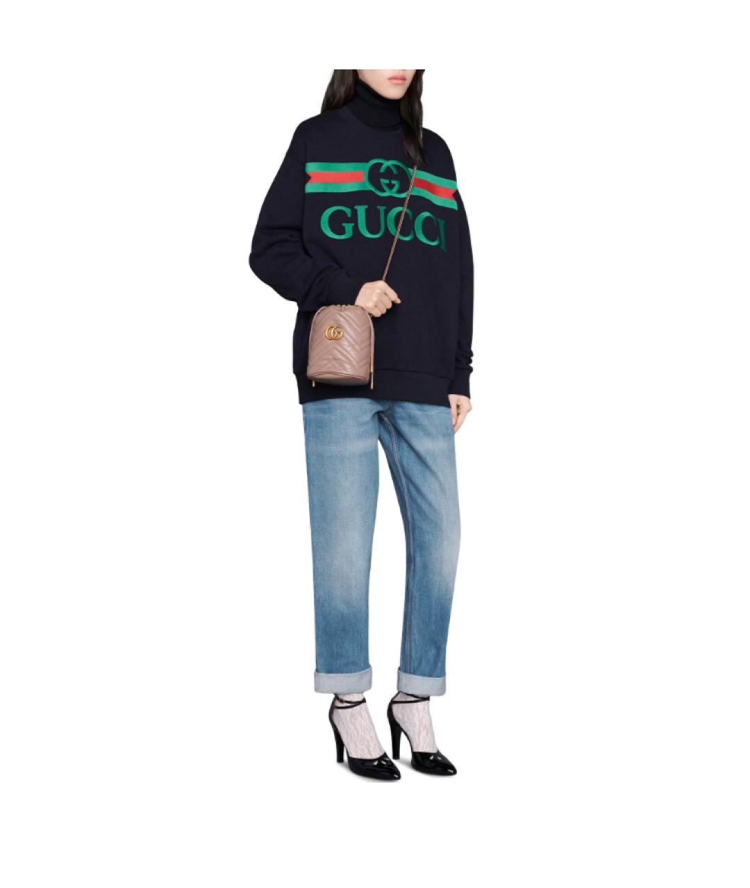 GUCCI Бежевая кожаная сумка через плечо, фото 9